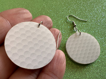 Golf Earrings: Laser Cut Acrylic Golf Print Earrings, Sports, Golfer, Golfing, Golf Balls, Retirement, Sport, Best Gifts for Her/Him/Them