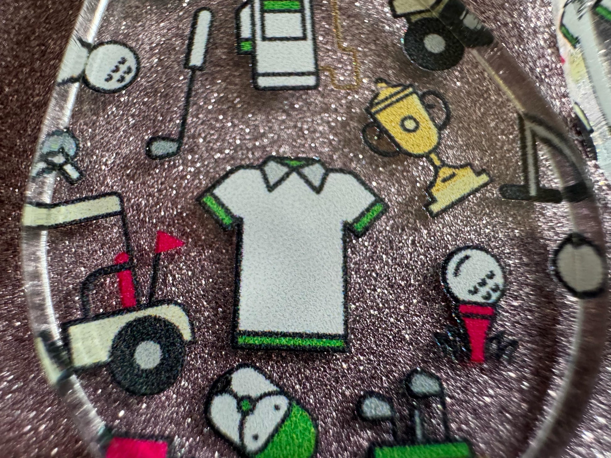 Golf Earrings: Laser Cut Acrylic Golf Theme Earrings, Sports, Golfer, Golfing, Golf Balls, Retirement, Sport, Best Gifts for Her/Him/Them