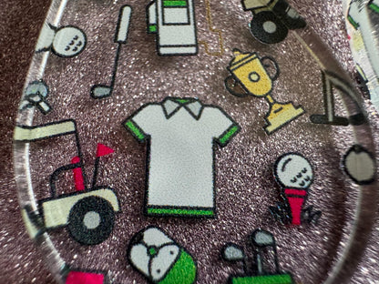 Golf Earrings: Laser Cut Acrylic Golf Theme Earrings, Sports, Golfer, Golfing, Golf Balls, Retirement, Sport, Best Gifts for Her/Him/Them