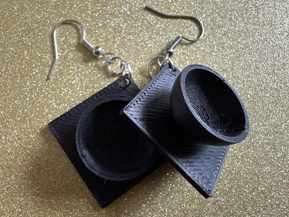 Graduation Hat Earrings: 3D Printed Earrings, Teacher, Student, Education, Graduate, High School, University, Best Gifts for Her/Him/Them