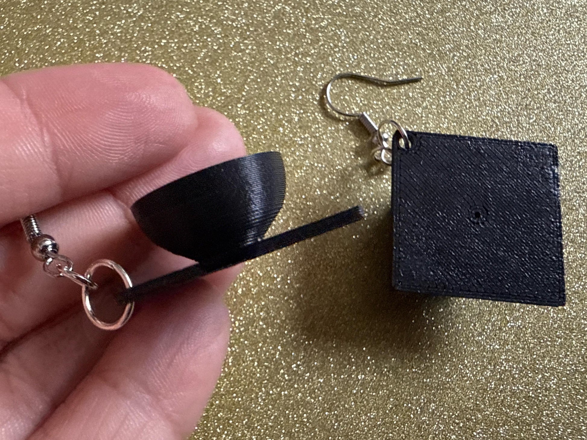 Graduation Hat Earrings: 3D Printed Earrings, Teacher, Student, Education, Graduate, High School, University, Best Gifts for Her/Him/Them