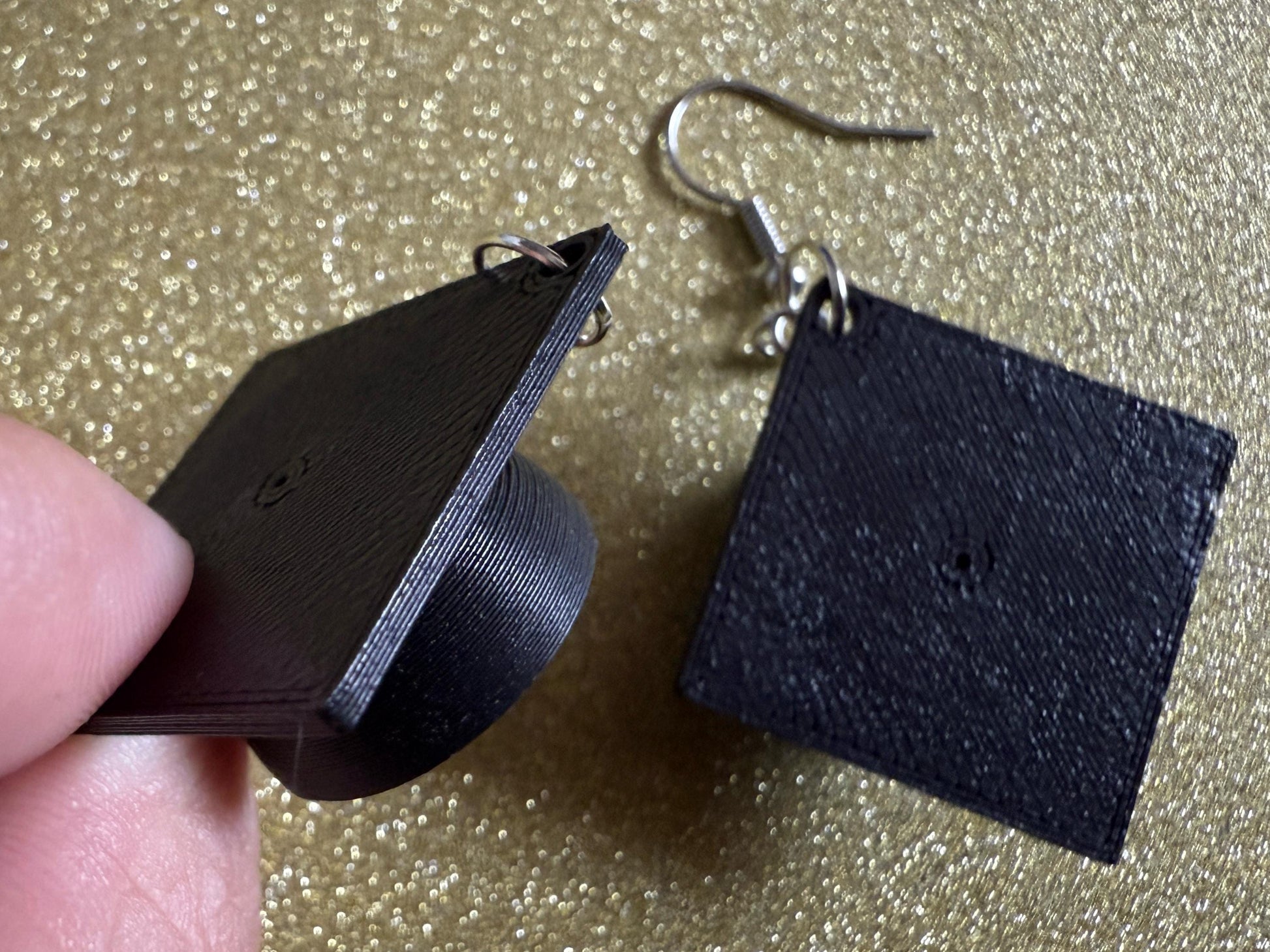 Graduation Hat Earrings: 3D Printed Earrings, Teacher, Student, Education, Graduate, High School, University, Best Gifts for Her/Him/Them
