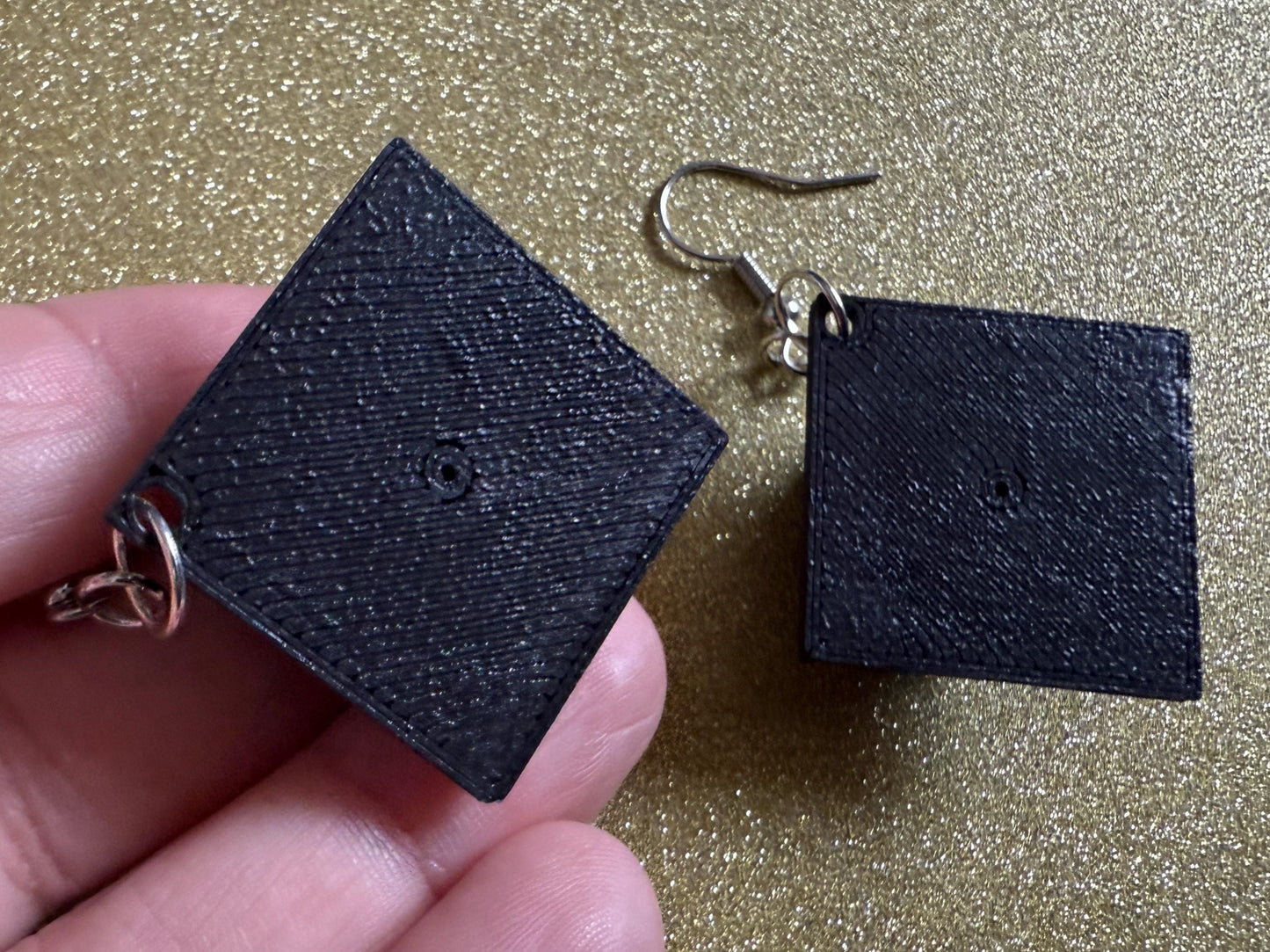 Graduation Hat Earrings: 3D Printed Earrings, Teacher, Student, Education, Graduate, High School, University, Best Gifts for Her/Him/Them