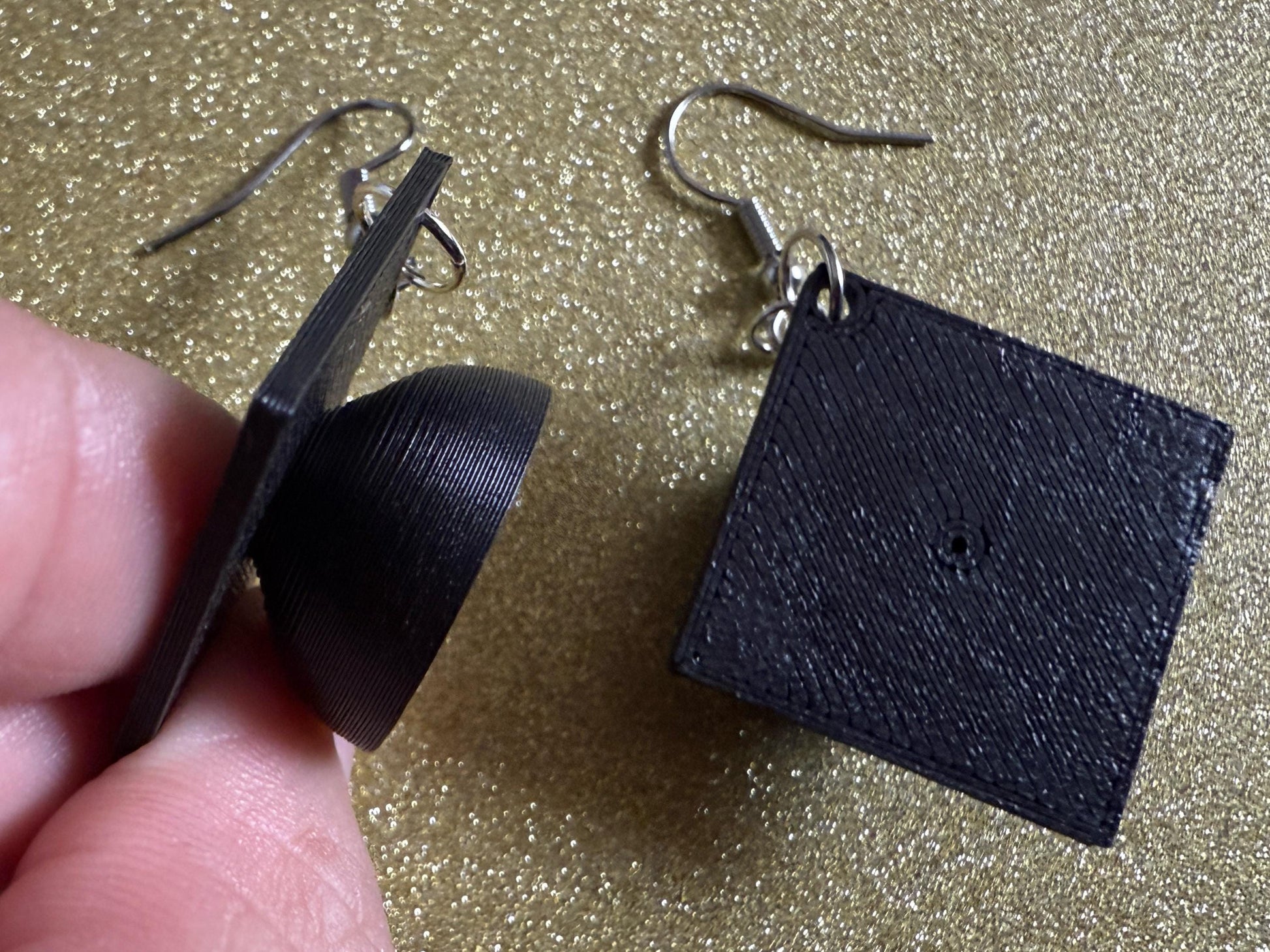 Graduation Hat Earrings: 3D Printed Earrings, Teacher, Student, Education, Graduate, High School, University, Best Gifts for Her/Him/Them
