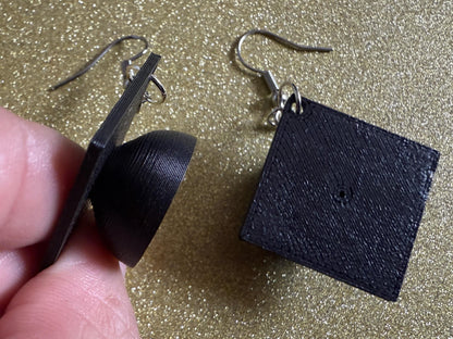 Graduation Hat Earrings: 3D Printed Earrings, Teacher, Student, Education, Graduate, High School, University, Best Gifts for Her/Him/Them
