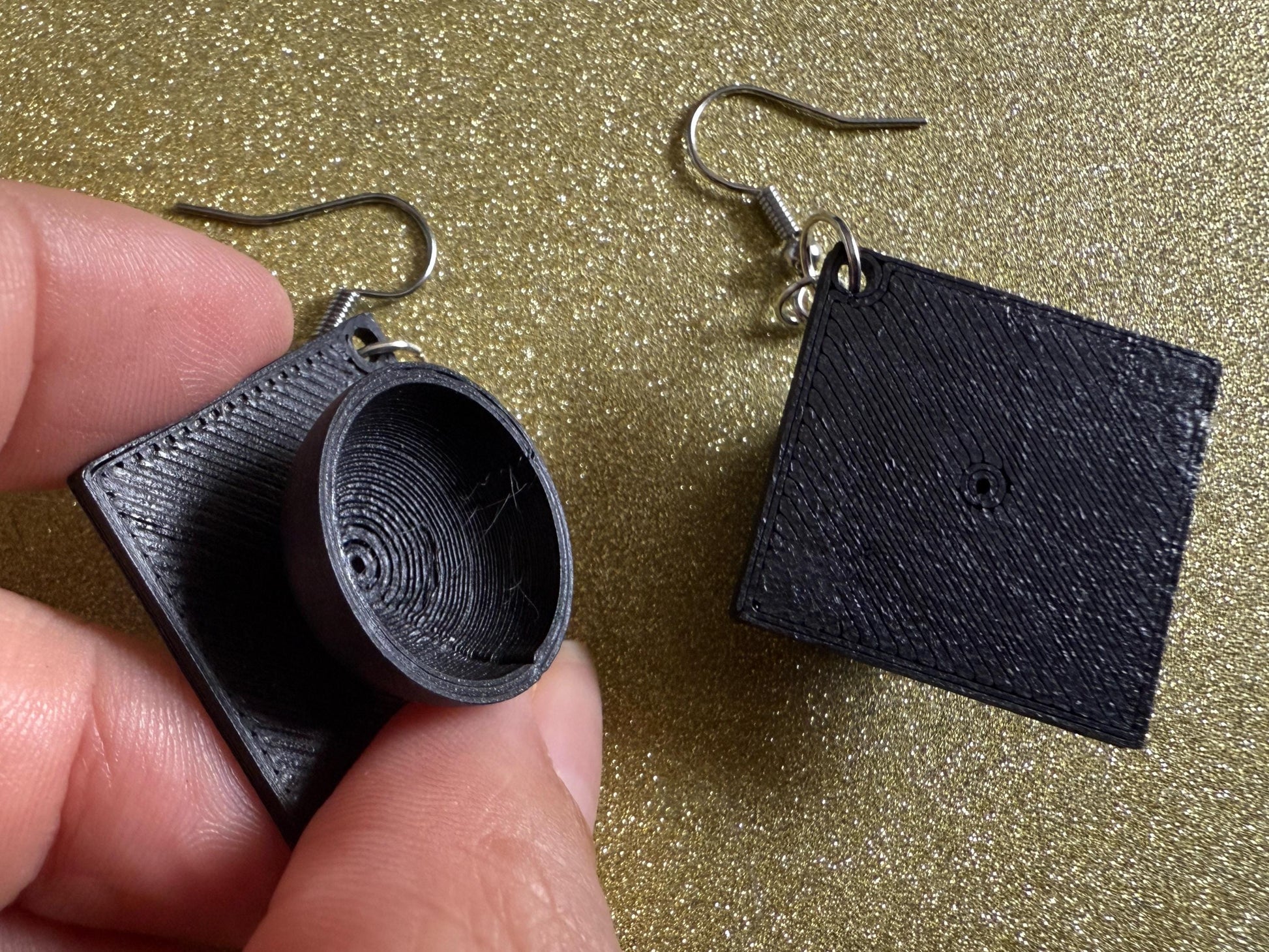 Graduation Hat Earrings: 3D Printed Earrings, Teacher, Student, Education, Graduate, High School, University, Best Gifts for Her/Him/Them