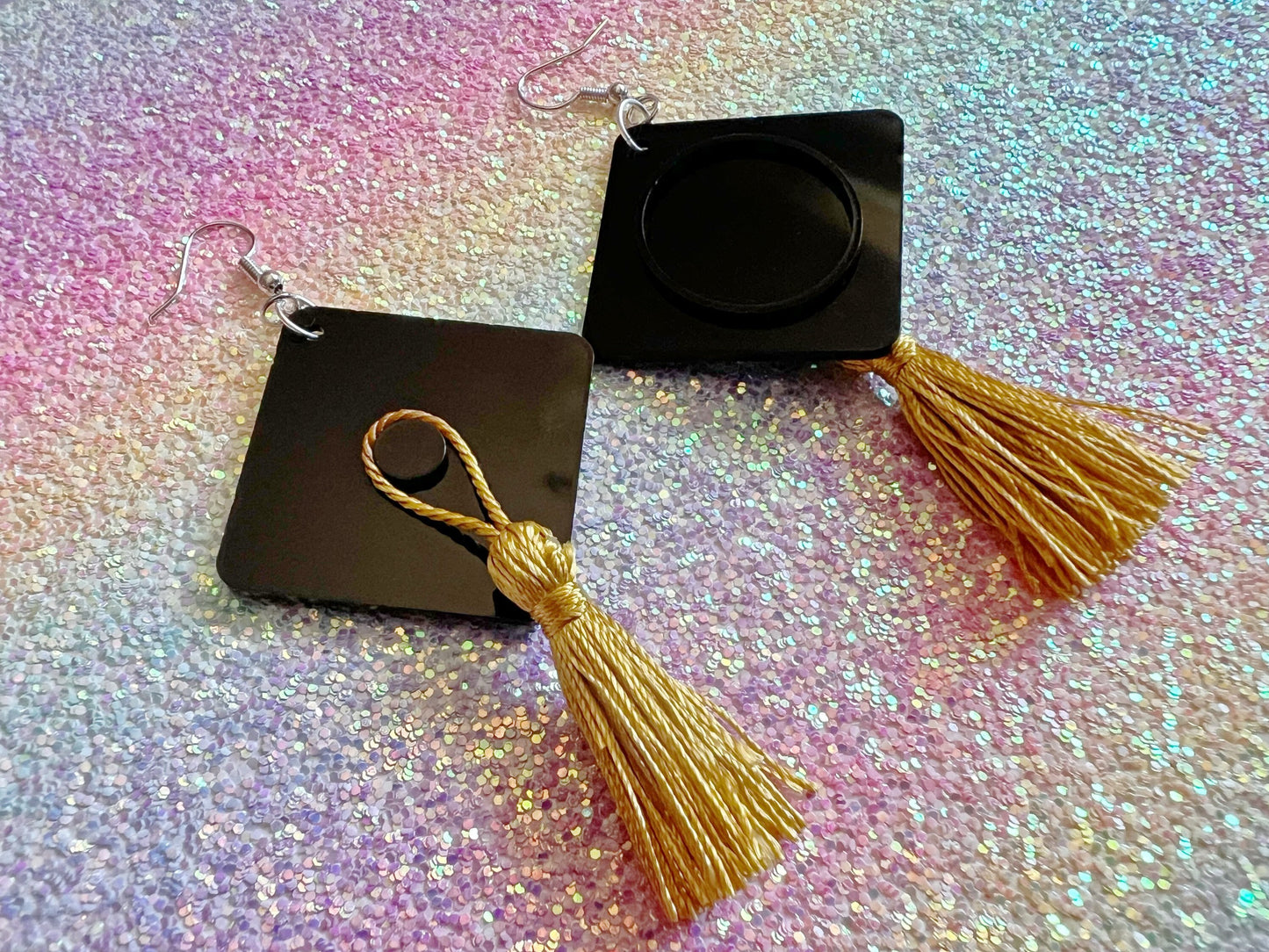 Graduation Hat Earrings: Laser Cut Acrylics, Teacher, Student, Education, Graduate, High School, University, Best Gifts for Her/Him/Them