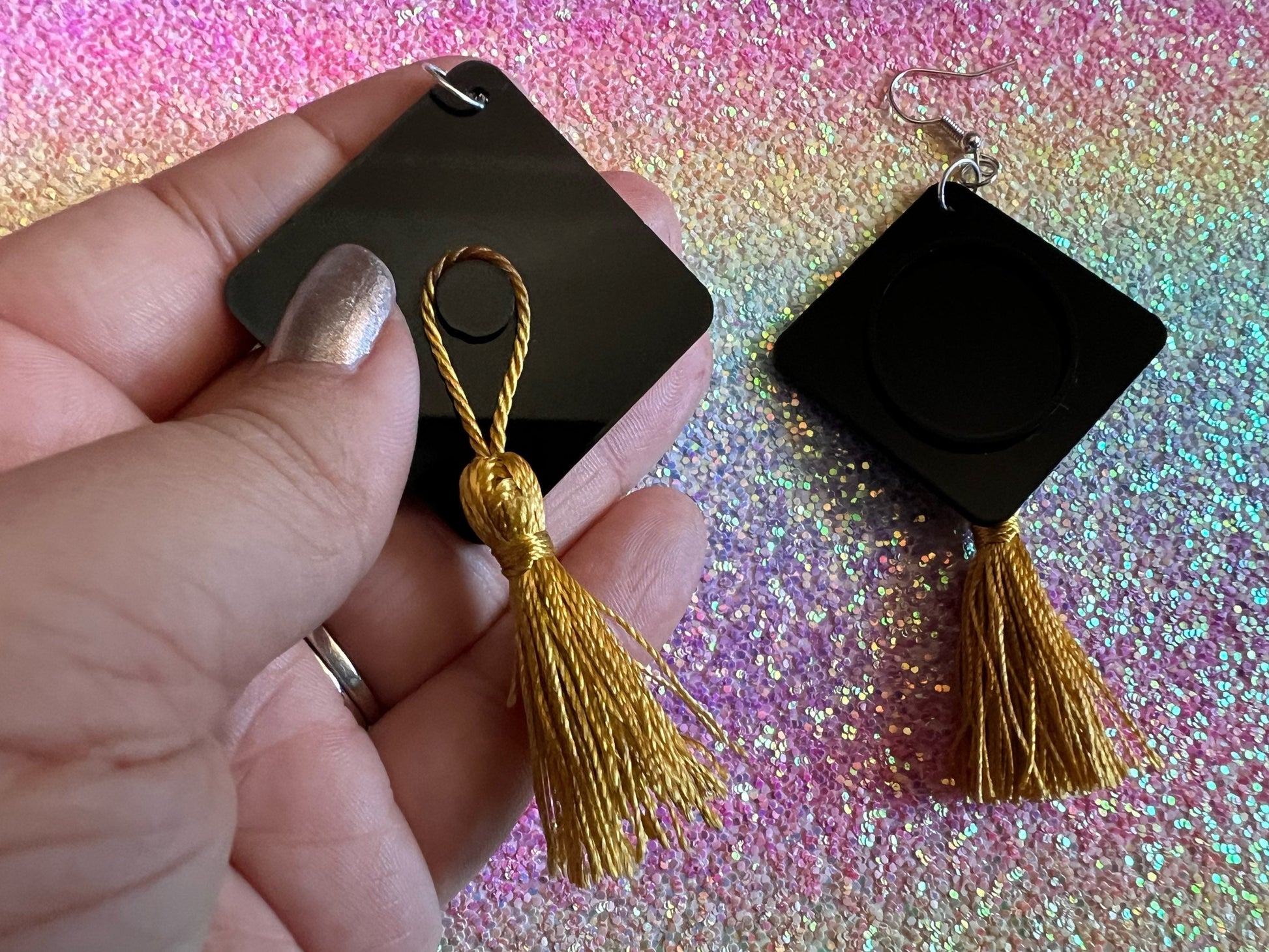 Graduation Hat Earrings: Laser Cut Acrylics, Teacher, Student, Education, Graduate, High School, University, Best Gifts for Her/Him/Them