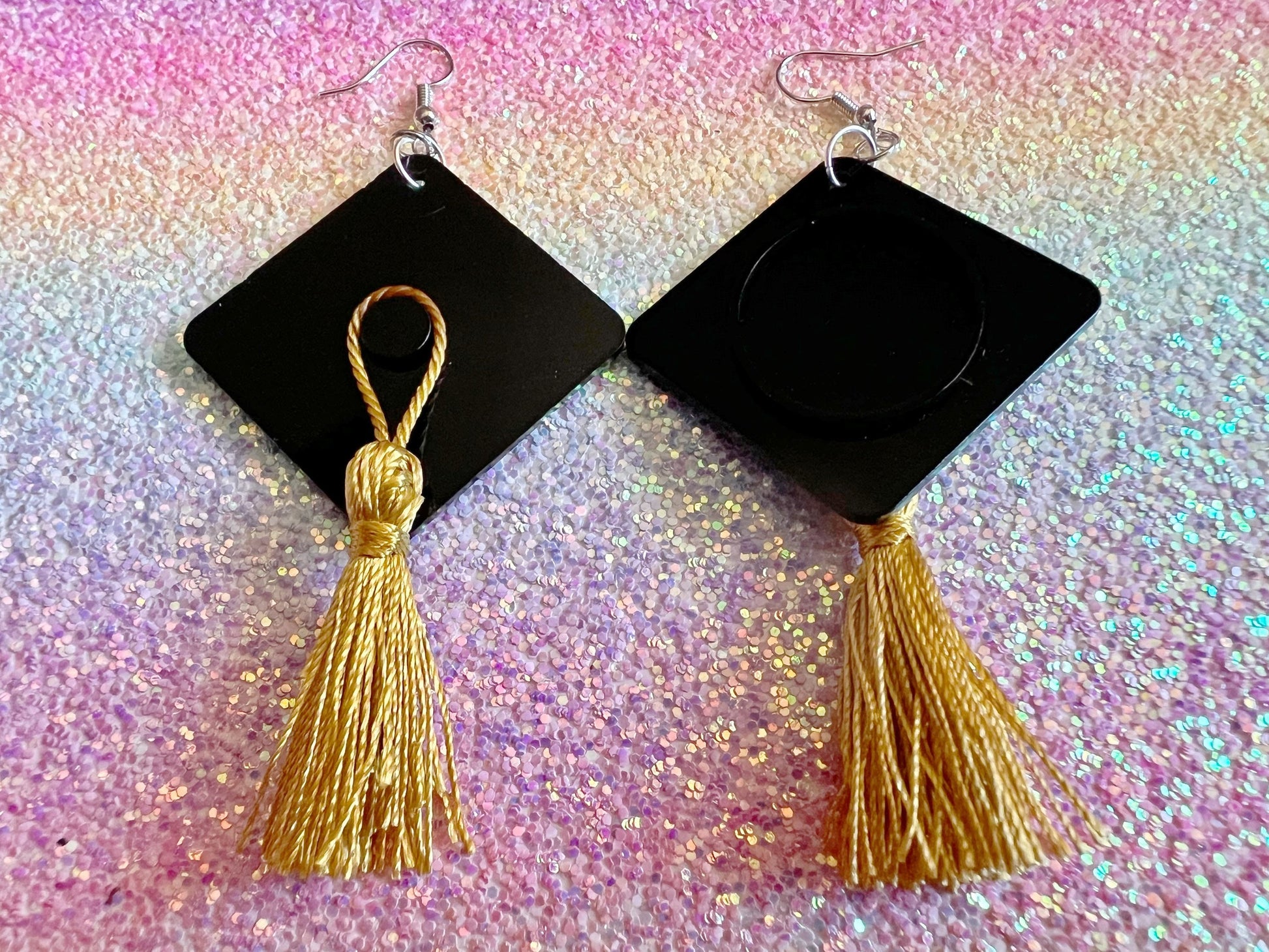 Graduation Hat Earrings: Laser Cut Acrylics, Teacher, Student, Education, Graduate, High School, University, Best Gifts for Her/Him/Them