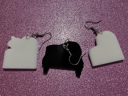 Grand Piano Earrings: Laser Cut Acrylic Pianos, Music, Musical Jewelry, Keyboard, Concert, Keyboards, Keys, Best Gifts for Her/Him/Them
