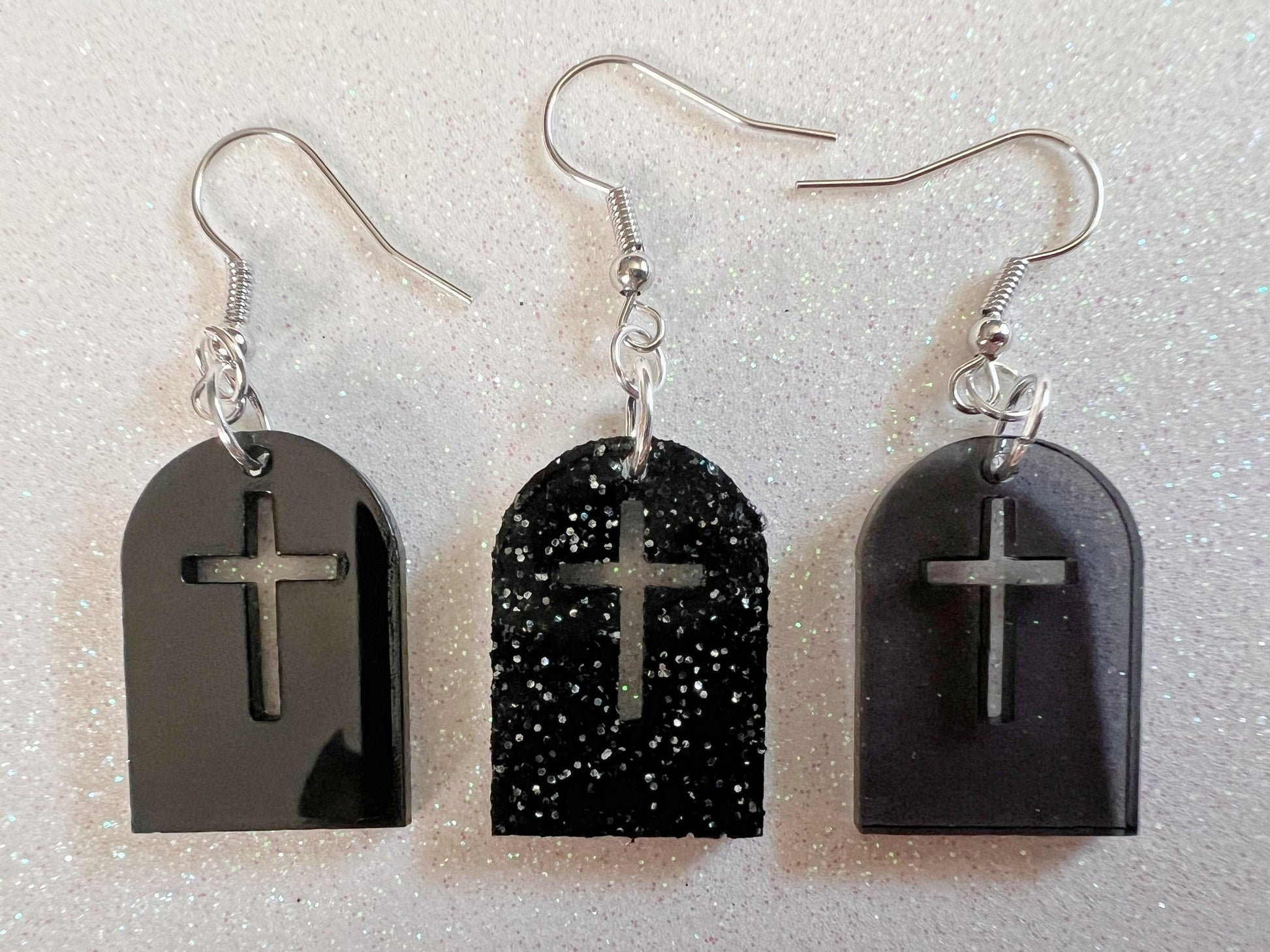 Grave Earrings: Laser Cut Acrylic Gravestones, Halloween, RIP, Cemetery, Death, Best Gifts for Her/Him/Them