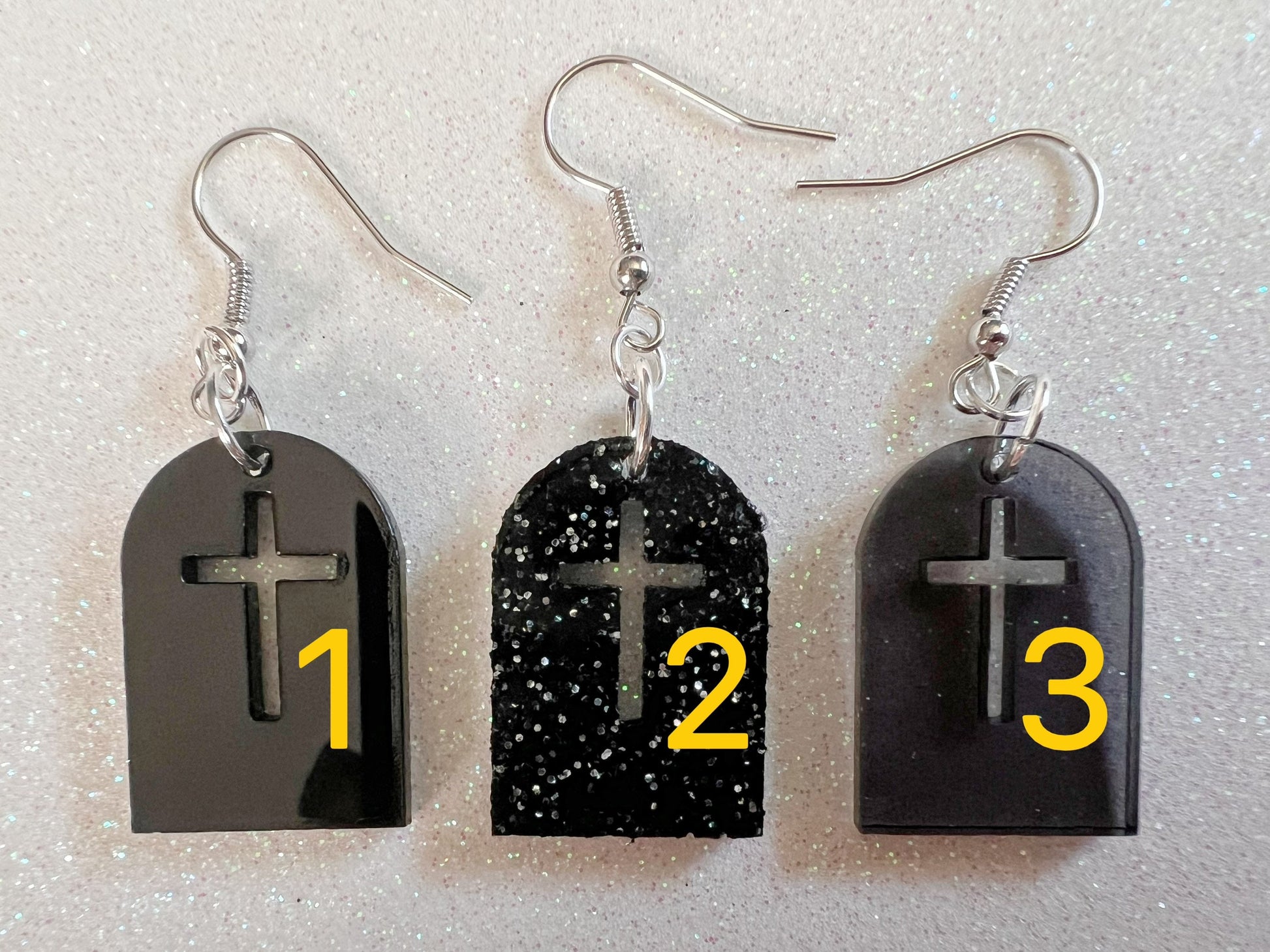 Grave Earrings: Laser Cut Acrylic Gravestones, Halloween, RIP, Cemetery, Death, Best Gifts for Her/Him/Them