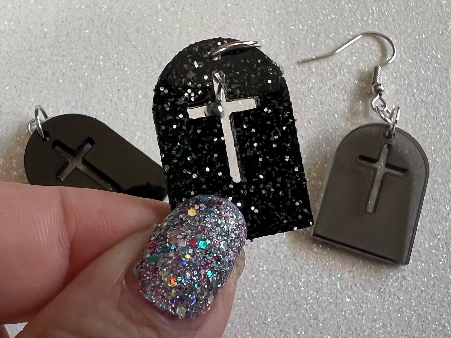 Grave Earrings: Laser Cut Acrylic Gravestones, Halloween, RIP, Cemetery, Death, Best Gifts for Her/Him/Them