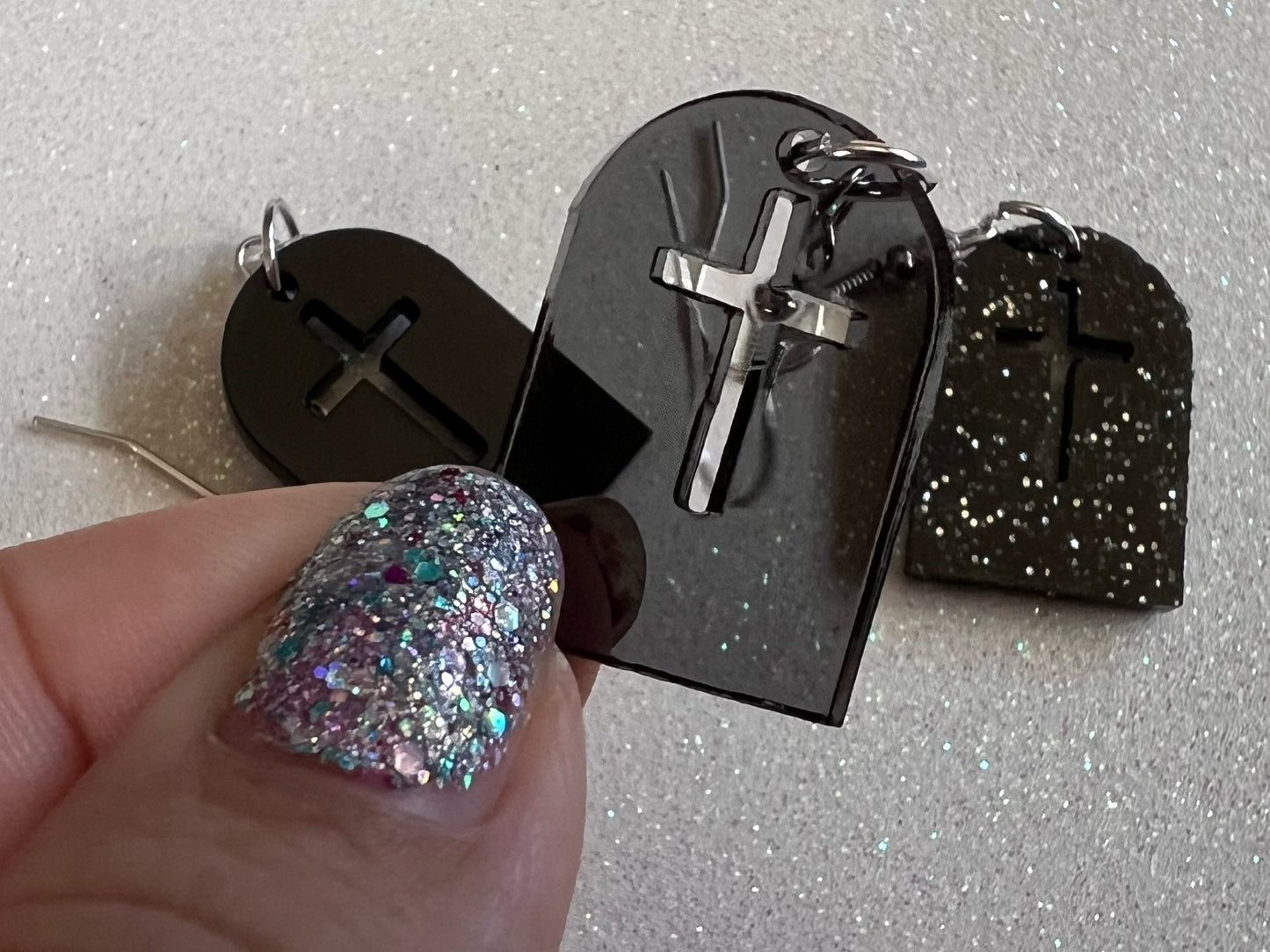 Grave Earrings: Laser Cut Acrylic Gravestones, Halloween, RIP, Cemetery, Death, Best Gifts for Her/Him/Them