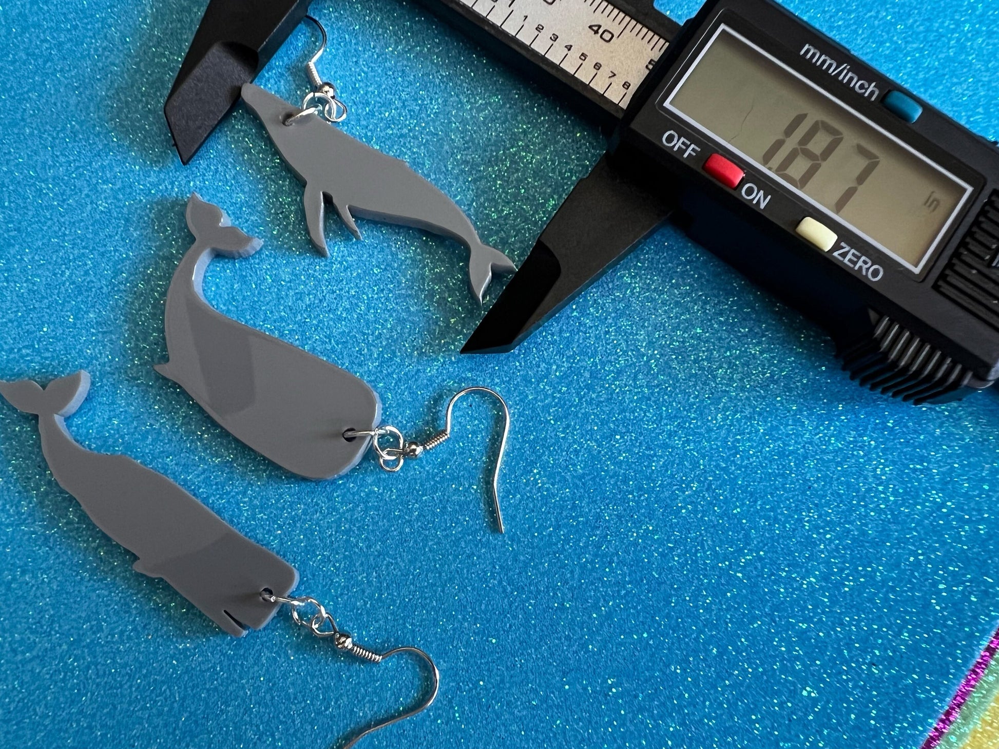 Gray Whale Earrings: Laser Cut Acrylic Whales, Simple Whale Outlines, Whale Silhouette, Aquarium, Ocean Animals, Best Gifts for Her/Him/Them