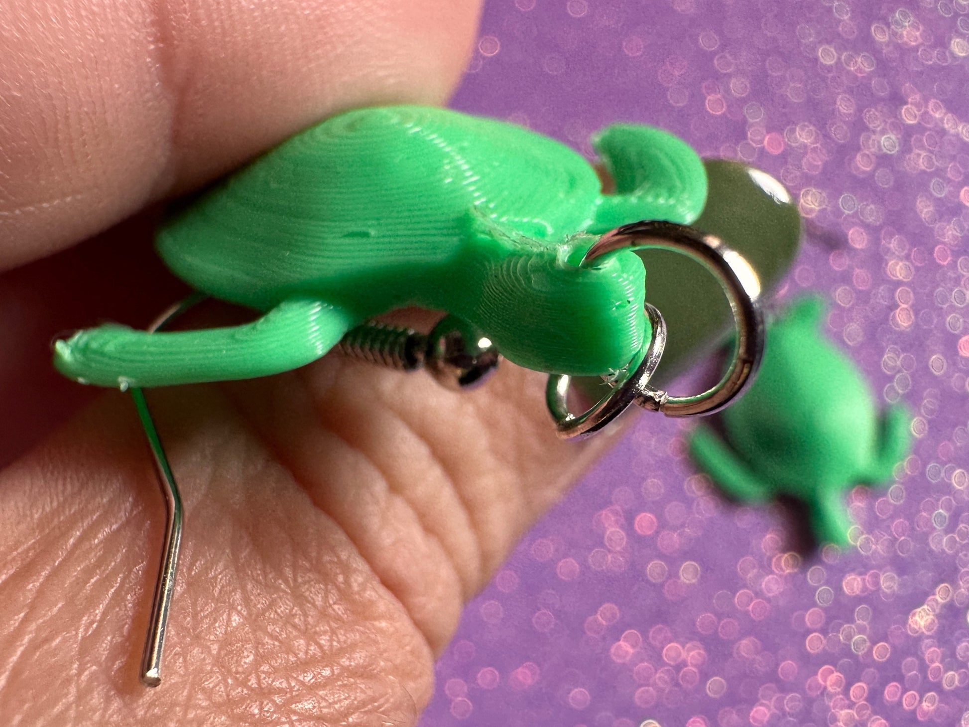 Green Turtle Earrings: 3D Printed Sea Turtles, Ocean Animals, Sea Creatures, Aquatic, Hawaii, Honu, Green Earrings, Gifts for Her/Him/Them