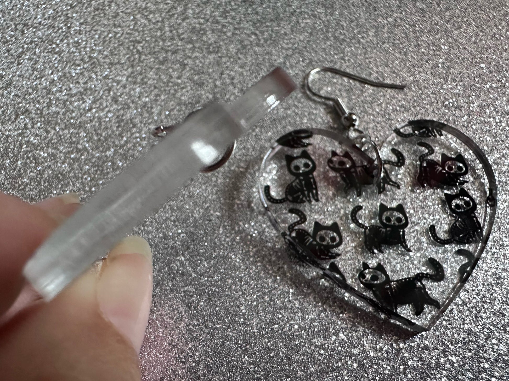 Halloween Cat Earrings: Laser Cut Acrylic Cat Skeletons, Black Cats, Spooky Cats, Kittens, Felines, Meow, Best Gifts for Her/Him/Them