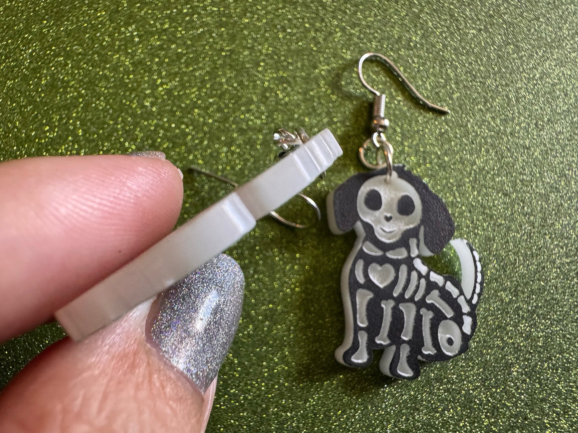 Halloween Dog Earrings: Laser Cut Acrylic Dog Skeletons, Beagle, Spooky Doggos, Doggies, Puppy, Pupper, Pup, Best Gifts for Her/Him/Them