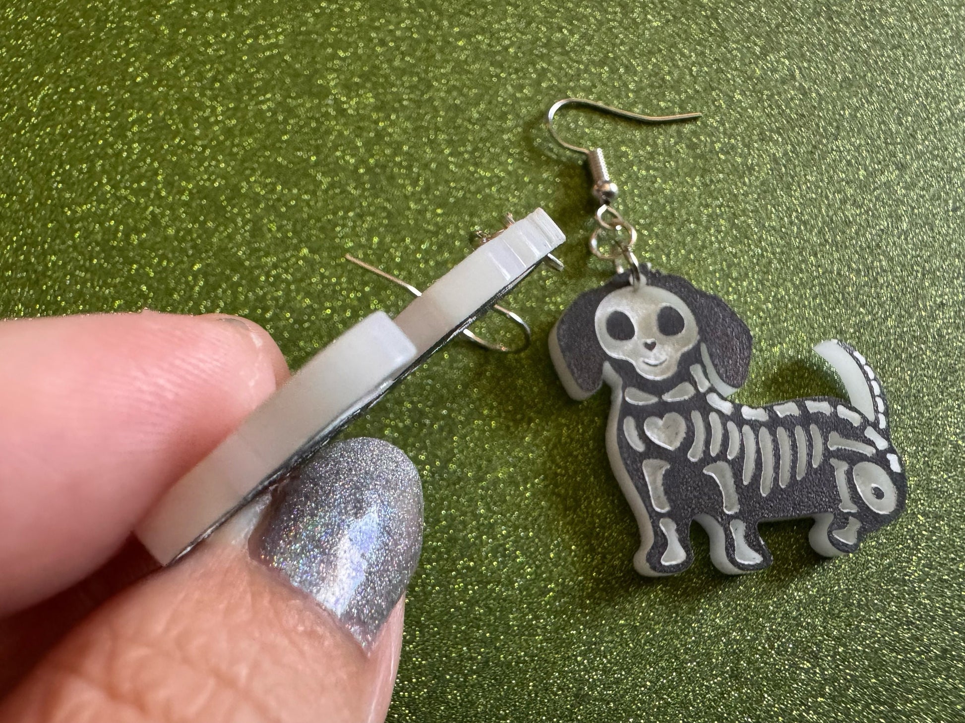 Halloween Dog Earrings: Laser Cut Acrylic Dog Skeletons, Beagle, Spooky Doggos, Doggies, Puppy, Pupper, Pup, Best Gifts for Her/Him/Them