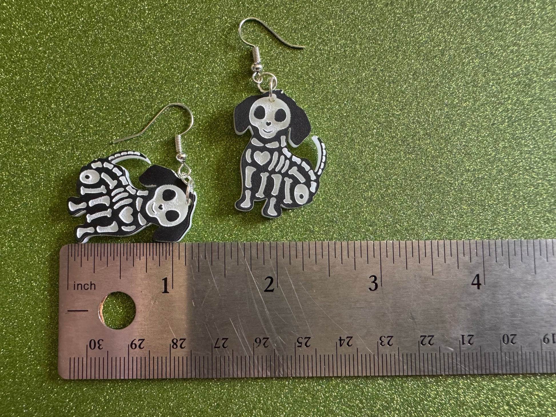 Halloween Dog Earrings: Laser Cut Acrylic Dog Skeletons, Beagle, Spooky Doggos, Doggies, Puppy, Pupper, Pup, Best Gifts for Her/Him/Them
