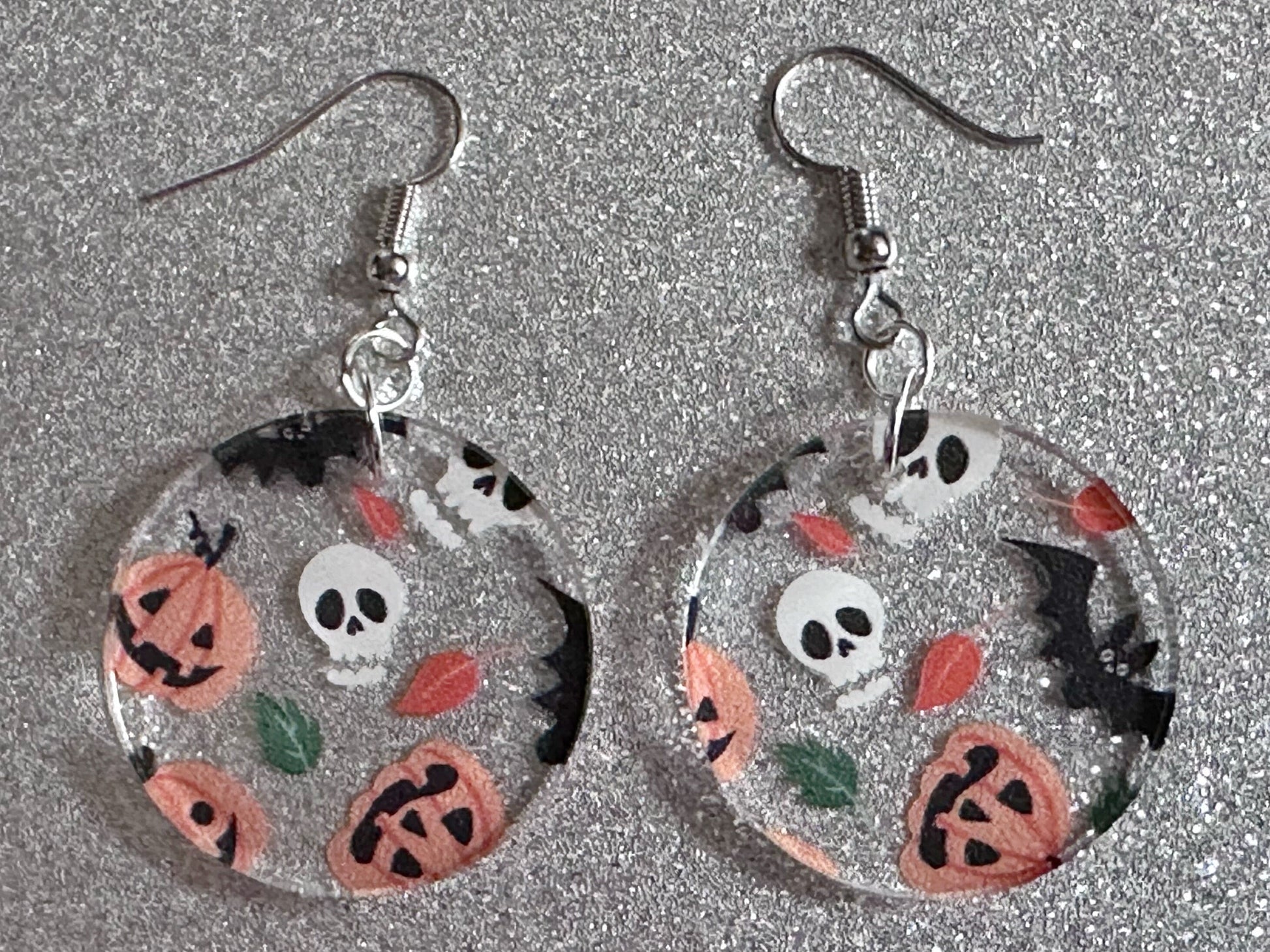 Halloween Earrings: Laser Cut Acrylic Pumpkins, Bats, Skulls, Skeletons, Fall Leaves, Spooky, Autumn, Spooky, Best Gifts for Her/Him/Them
