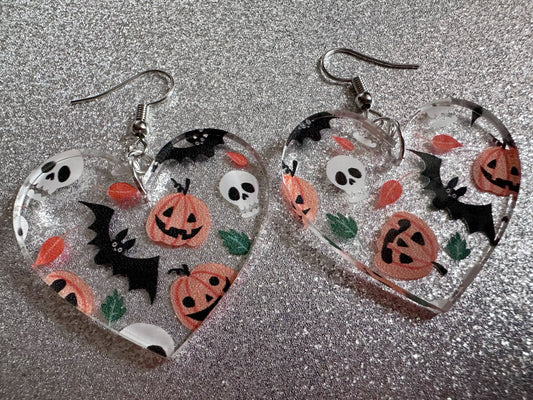 Halloween Earrings: Laser Cut Acrylic Pumpkins, Bats, Skulls, Skeletons, Fall Leaves, Spooky, Autumn, Spooky, Best Gifts for Her/Him/Them