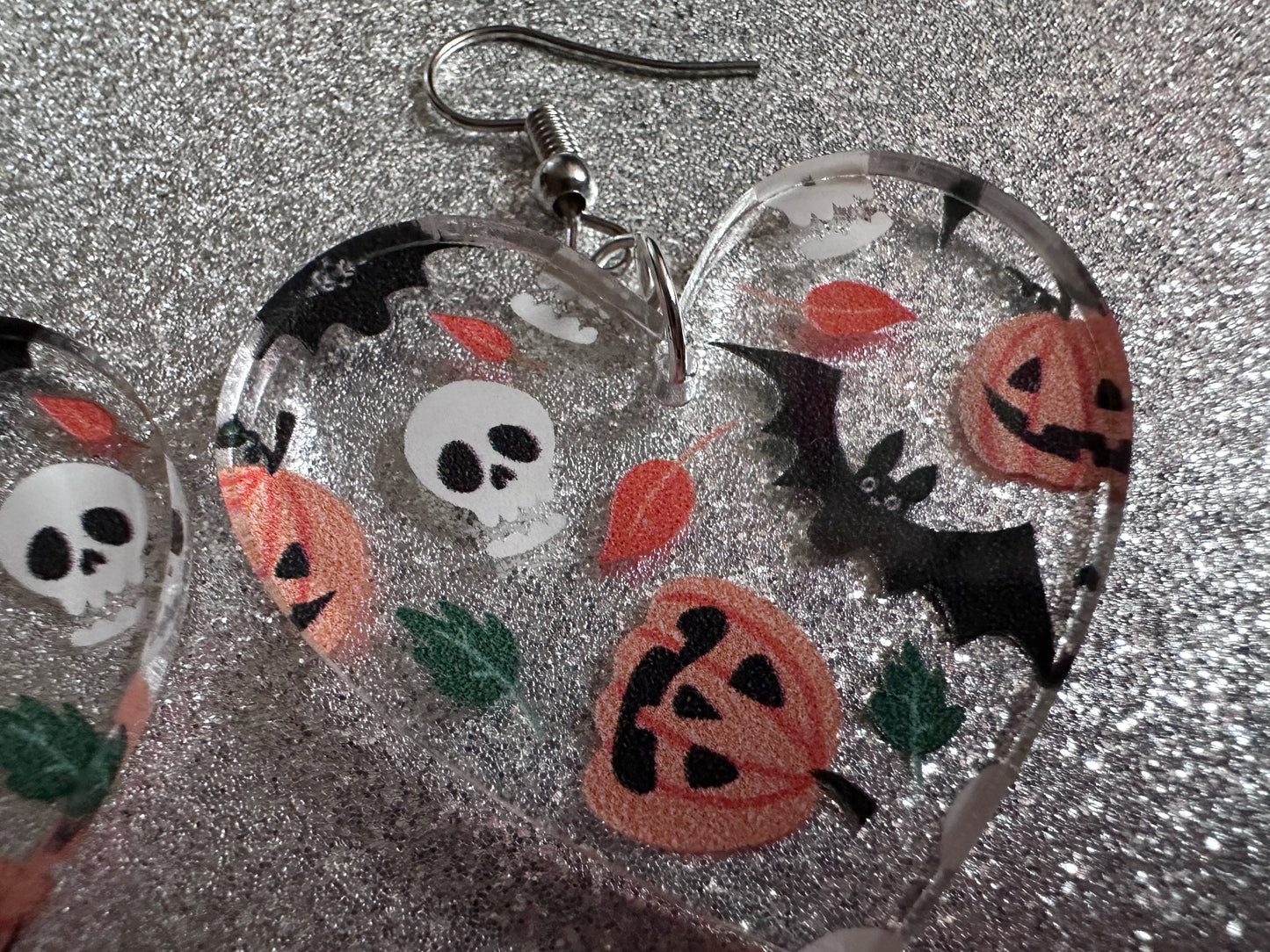 Halloween Earrings: Laser Cut Acrylic Pumpkins, Bats, Skulls, Skeletons, Fall Leaves, Spooky, Autumn, Spooky, Best Gifts for Her/Him/Them