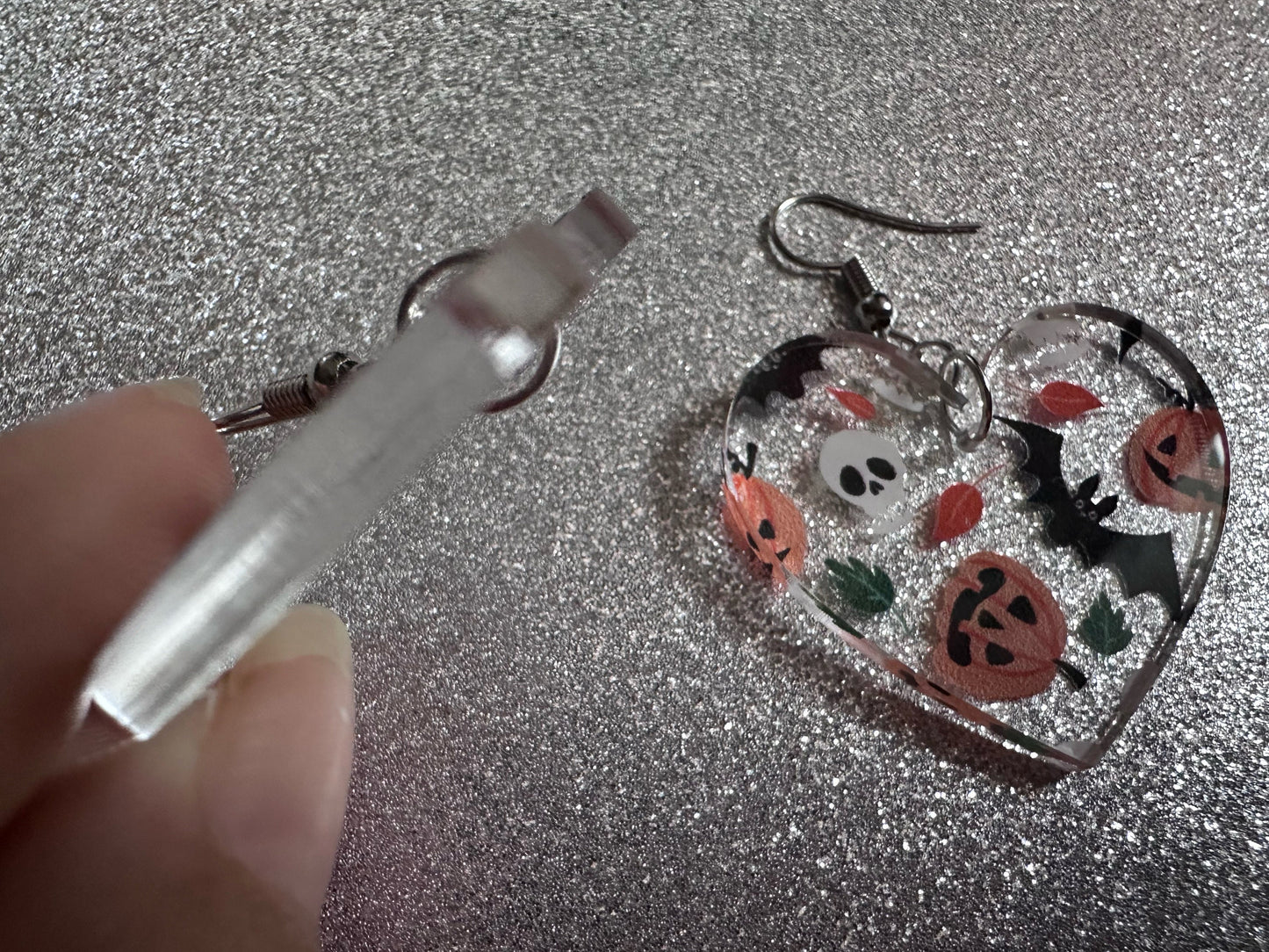 Halloween Earrings: Laser Cut Acrylic Pumpkins, Bats, Skulls, Skeletons, Fall Leaves, Spooky, Autumn, Spooky, Best Gifts for Her/Him/Them
