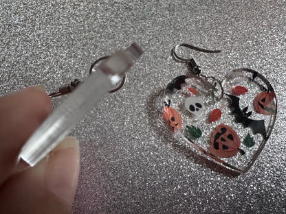 Halloween Earrings: Laser Cut Acrylic Pumpkins, Bats, Skulls, Skeletons, Fall Leaves, Spooky, Autumn, Spooky, Best Gifts for Her/Him/Them