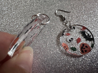 Halloween Earrings: Laser Cut Acrylic Pumpkins, Bats, Skulls, Skeletons, Fall Leaves, Spooky, Autumn, Spooky, Best Gifts for Her/Him/Them
