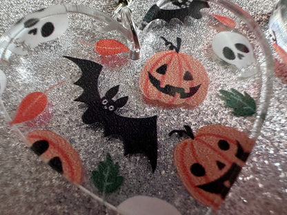 Halloween Earrings: Laser Cut Acrylic Pumpkins, Bats, Skulls, Skeletons, Fall Leaves, Spooky, Autumn, Spooky, Best Gifts for Her/Him/Them