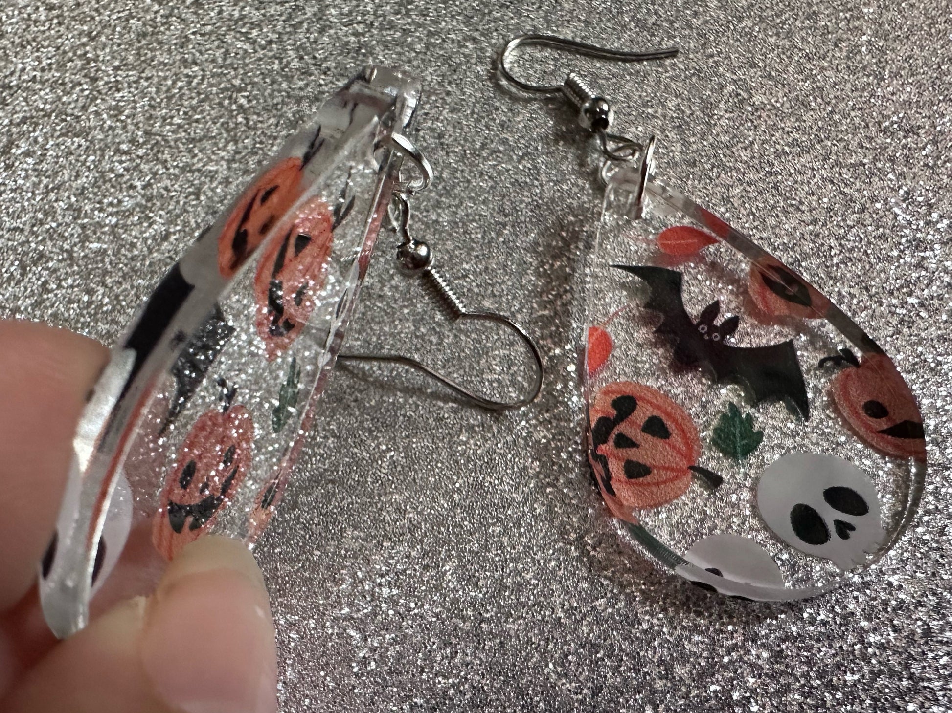 Halloween Earrings: Laser Cut Acrylic Pumpkins, Bats, Skulls, Skeletons, Fall Leaves, Spooky, Autumn, Spooky, Best Gifts for Her/Him/Them