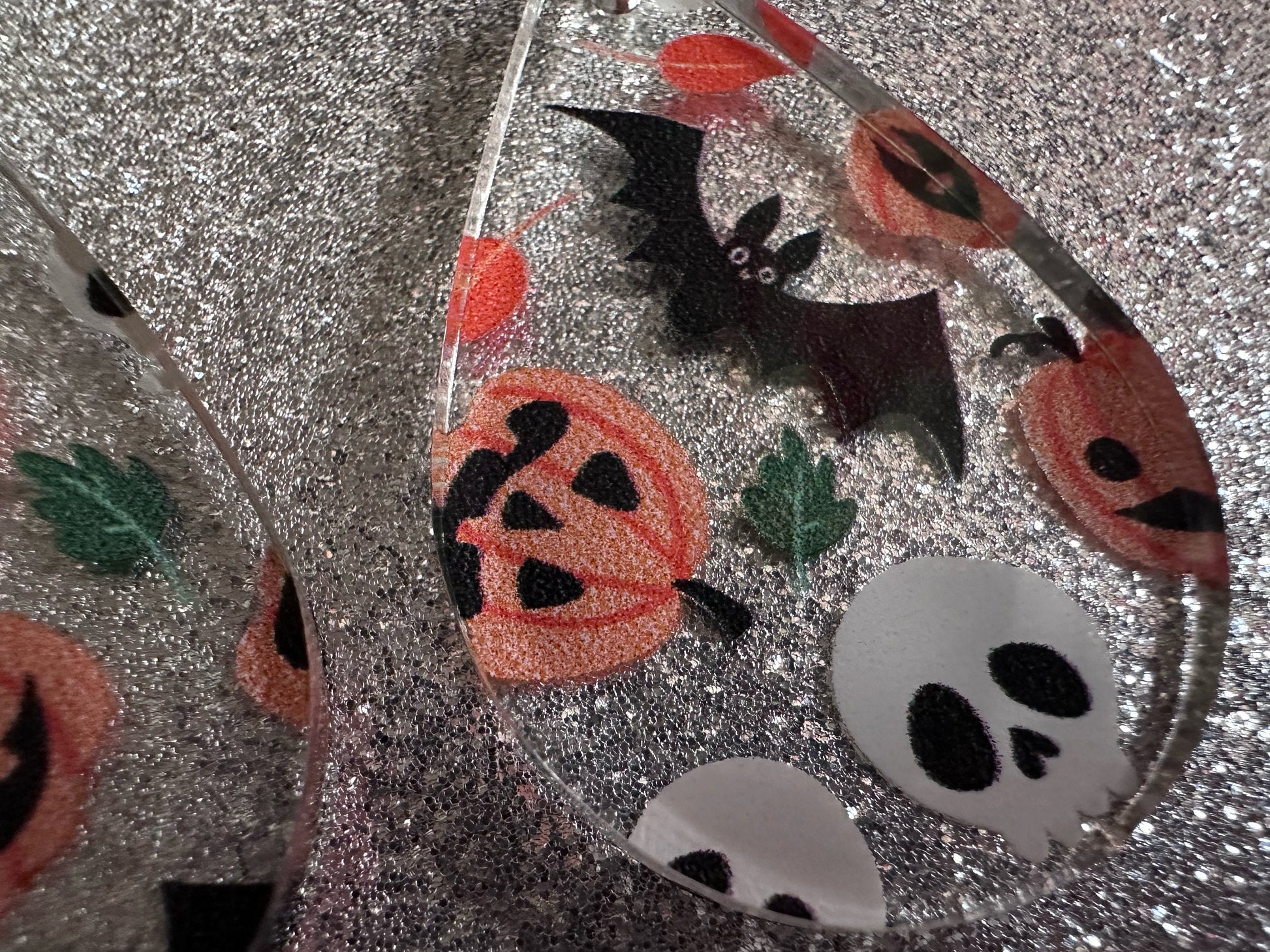 Halloween Earrings: Laser Cut Acrylic Pumpkins, Bats, Skulls, Skeletons, Fall Leaves, Spooky, Autumn, Spooky, Best Gifts for Her/Him/Them