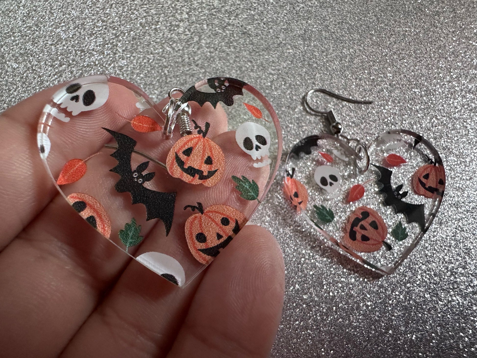 Halloween Earrings: Laser Cut Acrylic Pumpkins, Bats, Skulls, Skeletons, Fall Leaves, Spooky, Autumn, Spooky, Best Gifts for Her/Him/Them
