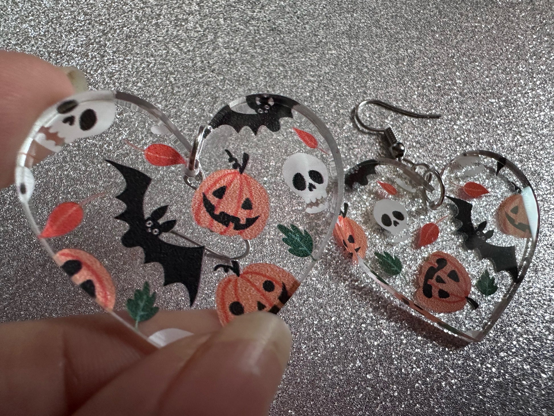 Halloween Earrings: Laser Cut Acrylic Pumpkins, Bats, Skulls, Skeletons, Fall Leaves, Spooky, Autumn, Spooky, Best Gifts for Her/Him/Them