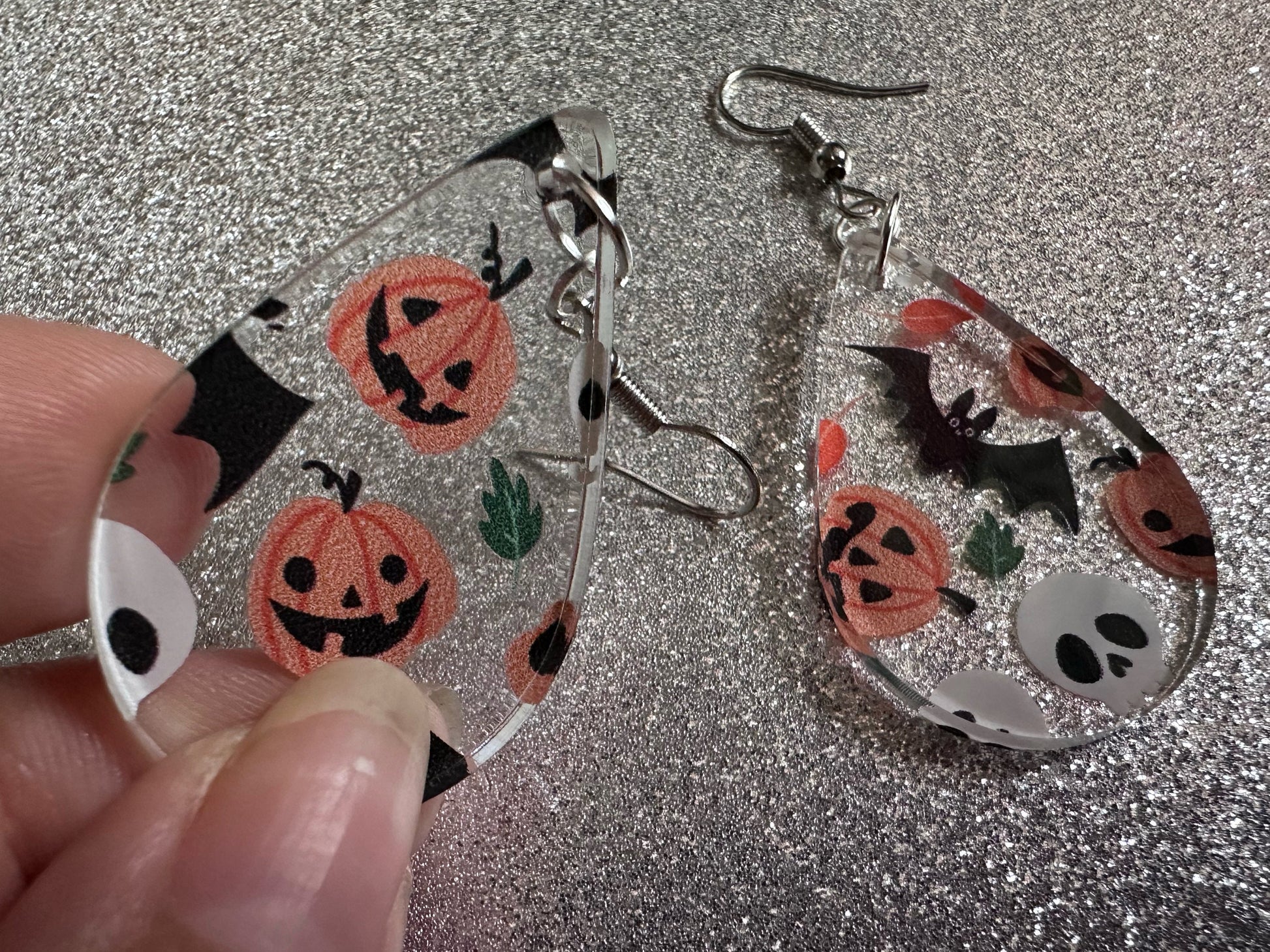 Halloween Earrings: Laser Cut Acrylic Pumpkins, Bats, Skulls, Skeletons, Fall Leaves, Spooky, Autumn, Spooky, Best Gifts for Her/Him/Them