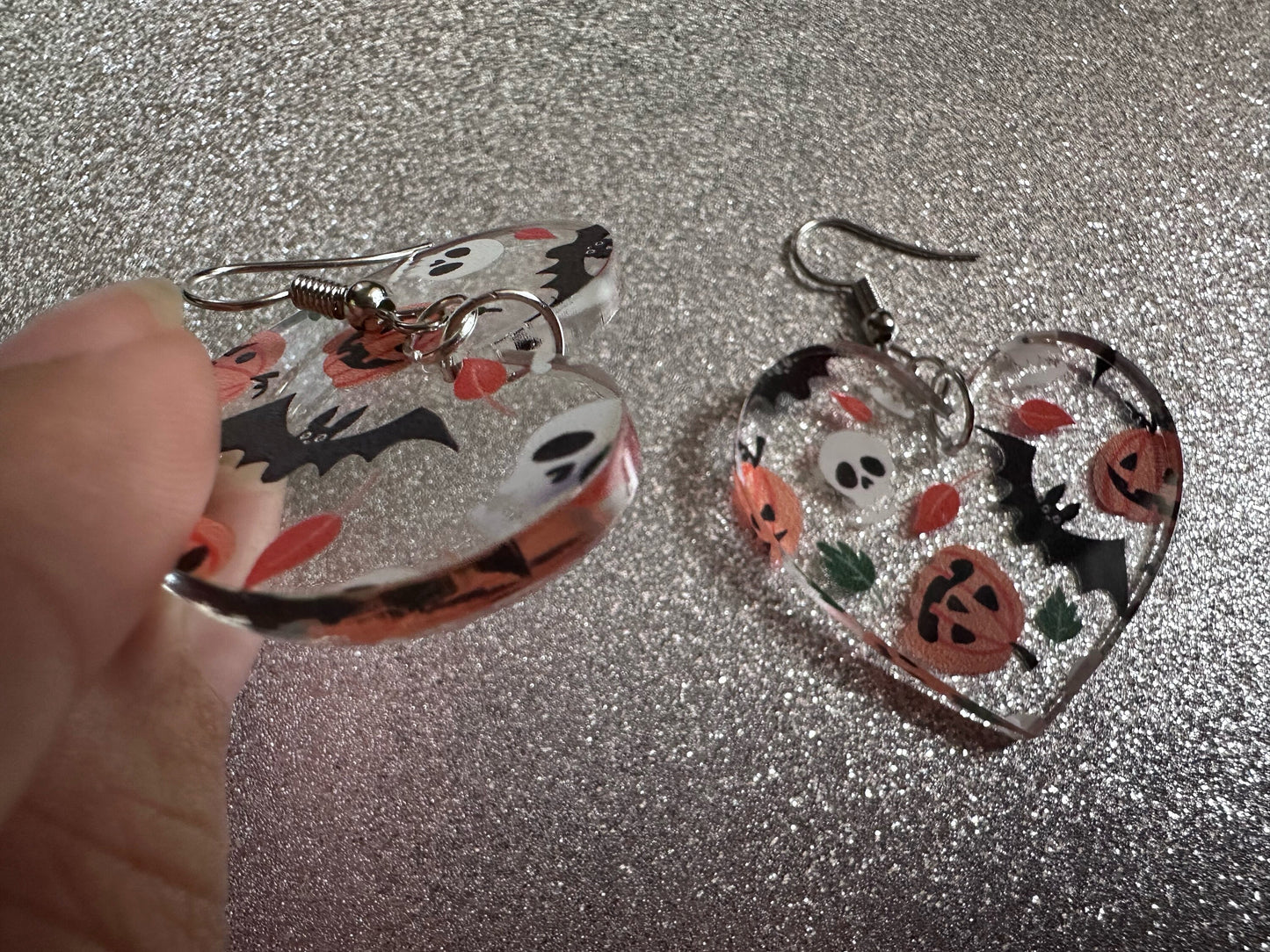 Halloween Earrings: Laser Cut Acrylic Pumpkins, Bats, Skulls, Skeletons, Fall Leaves, Spooky, Autumn, Spooky, Best Gifts for Her/Him/Them
