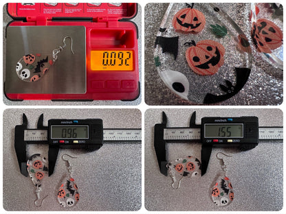 Halloween Earrings: Laser Cut Acrylic Pumpkins, Bats, Skulls, Skeletons, Fall Leaves, Spooky, Autumn, Spooky, Best Gifts for Her/Him/Them
