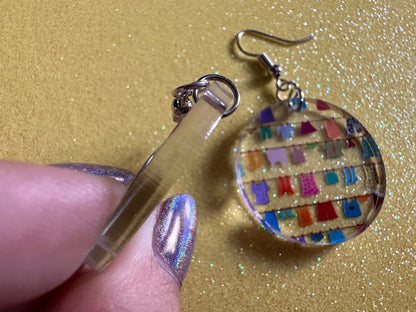 Hanging Clothes Earrings: Laser Cut Acrylic Laundry Earrings, Novelty, Clothese, Underwear, Shirts, Wash, Fun, Best Gifts for Her/Him/Them