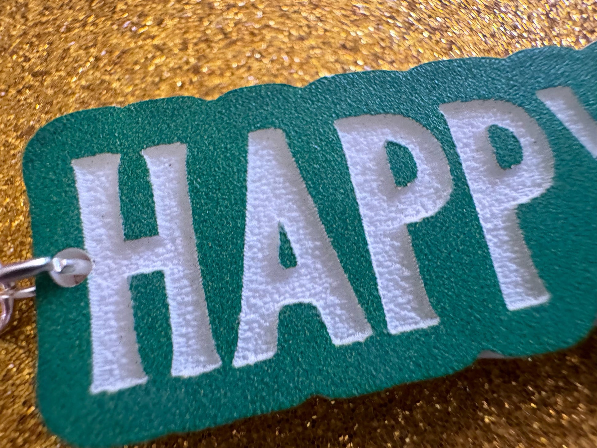 Happy Holidays Earrings: Laser Cut Acrylic Holiday Earrings, X-mas, Winter, Christmas, Santa Claus, Presents, Best Gifts for Her/Him/Them