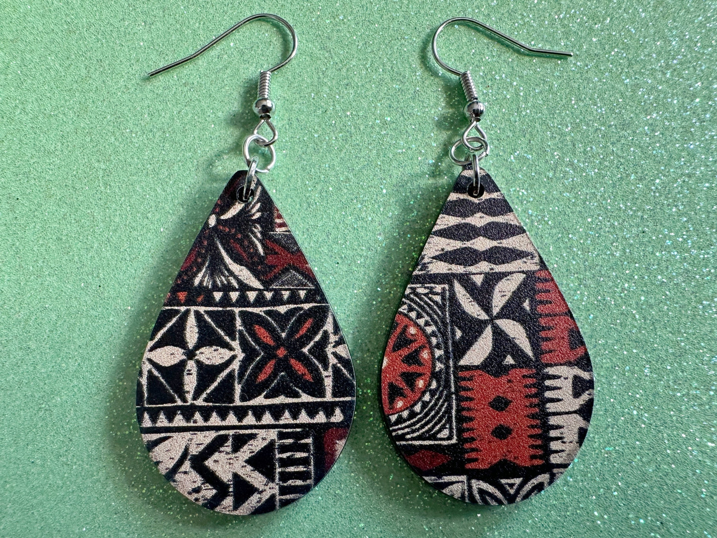 Hawaiian Earrings: Laser Cut Acrylic Polynesian Pattern, Traditional, Indigenous, Island, Native, Cultural, Hawaii, Gifts for Her/Him/Them
