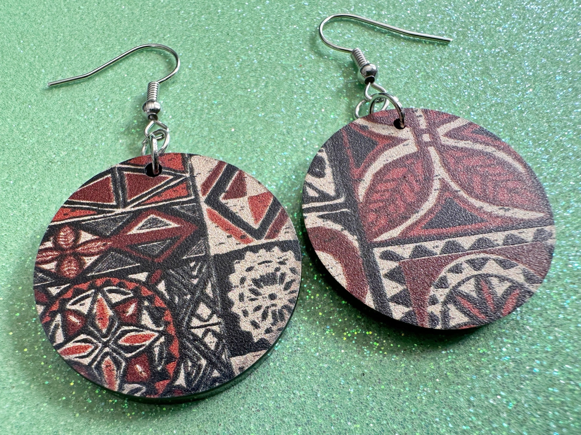 Hawaiian Earrings: Laser Cut Acrylic Polynesian Pattern, Traditional, Indigenous, Island, Native, Cultural, Hawaii, Gifts for Her/Him/Them