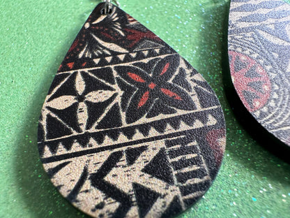 Hawaiian Earrings: Laser Cut Acrylic Polynesian Pattern, Traditional, Indigenous, Island, Native, Cultural, Hawaii, Gifts for Her/Him/Them