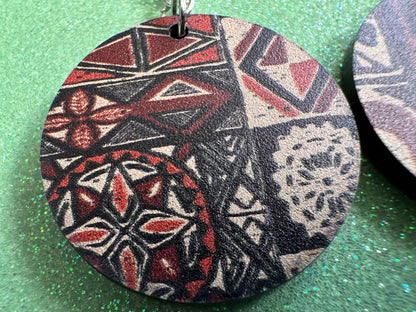 Hawaiian Earrings: Laser Cut Acrylic Polynesian Pattern, Traditional, Indigenous, Island, Native, Cultural, Hawaii, Gifts for Her/Him/Them