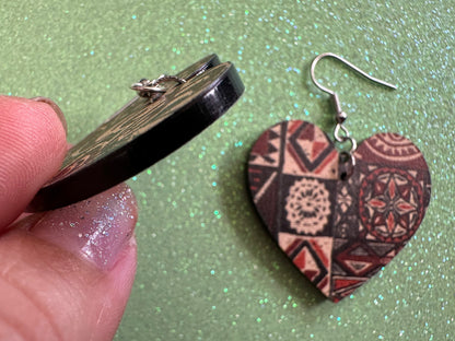 Hawaiian Earrings: Laser Cut Acrylic Polynesian Pattern, Traditional, Indigenous, Island, Native, Cultural, Hawaii, Gifts for Her/Him/Them