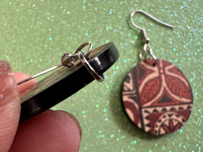 Hawaiian Earrings: Laser Cut Acrylic Polynesian Pattern, Traditional, Indigenous, Island, Native, Cultural, Hawaii, Gifts for Her/Him/Them