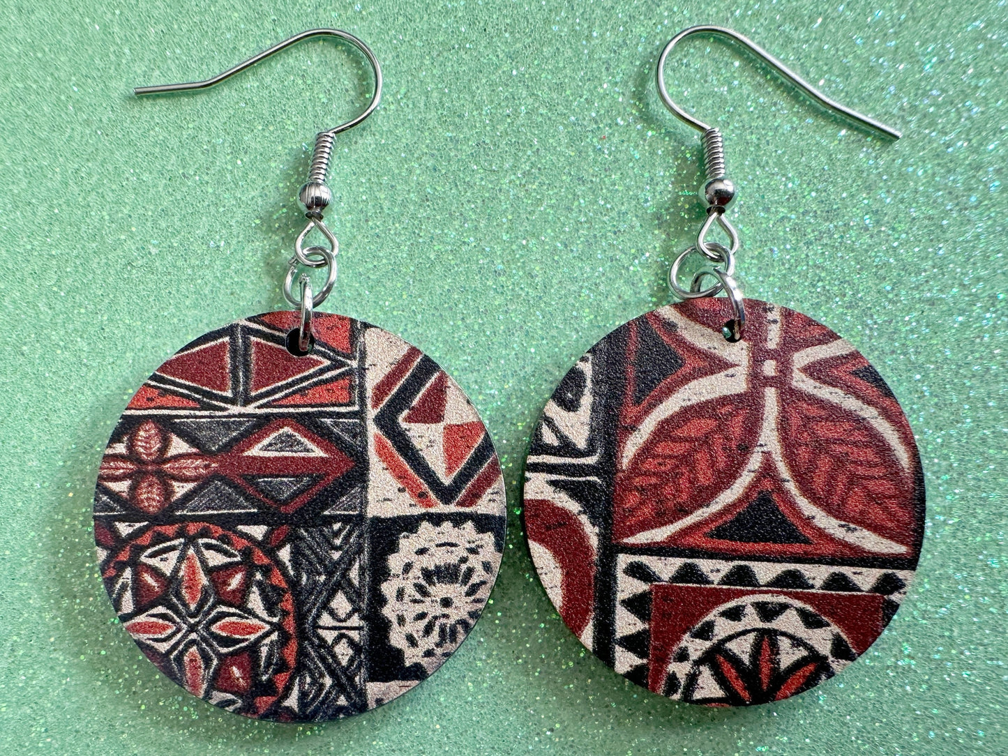 Hawaiian Earrings: Laser Cut Acrylic Polynesian Pattern, Traditional, Indigenous, Island, Native, Cultural, Hawaii, Gifts for Her/Him/Them