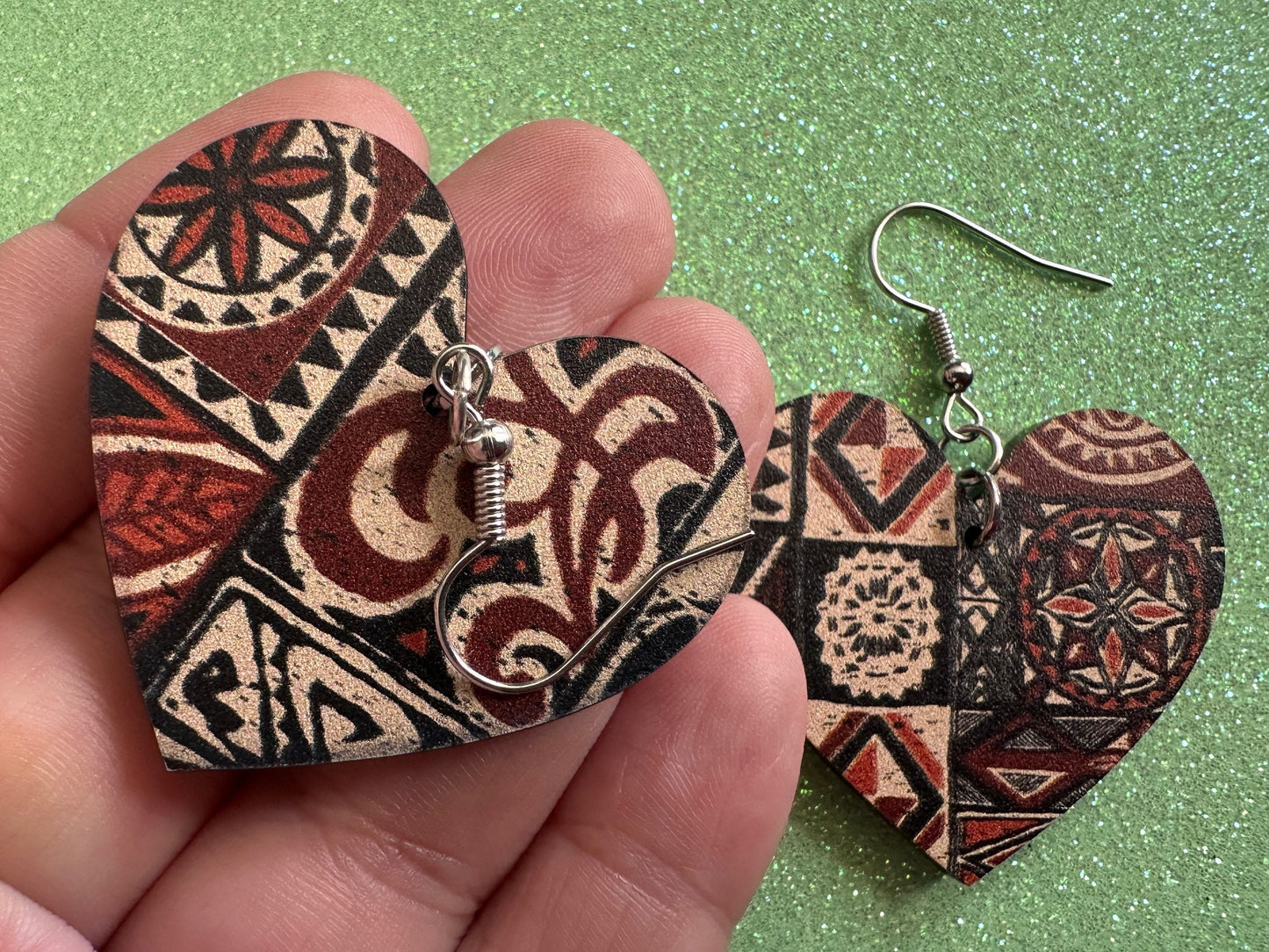 Hawaiian Earrings: Laser Cut Acrylic Polynesian Pattern, Traditional, Indigenous, Island, Native, Cultural, Hawaii, Gifts for Her/Him/Them