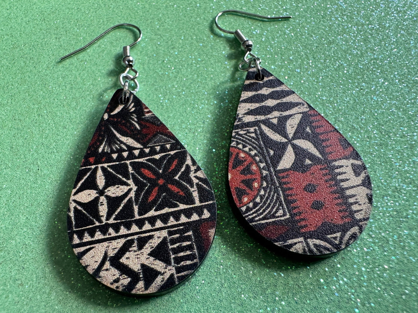 Hawaiian Earrings: Laser Cut Acrylic Polynesian Pattern, Traditional, Indigenous, Island, Native, Cultural, Hawaii, Gifts for Her/Him/Them