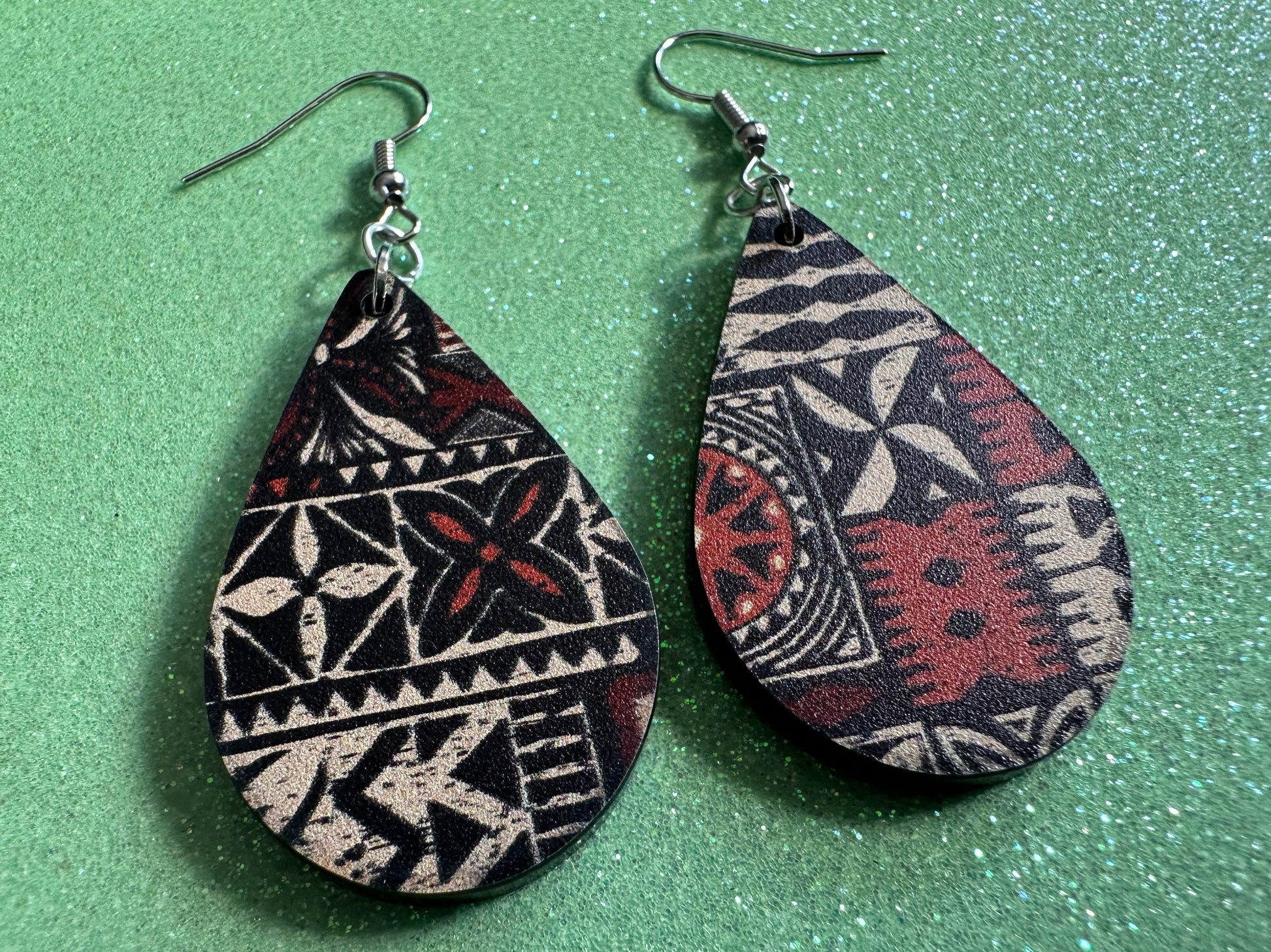 Hawaiian Earrings: Laser Cut Acrylic Polynesian Pattern, Traditional, Indigenous, Island, Native, Cultural, Hawaii, Gifts for Her/Him/Them